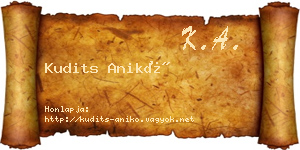 Kudits Anikó névjegykártya
